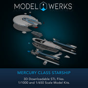 1/1000 1/650 Mercury Class Starship — STL File Download