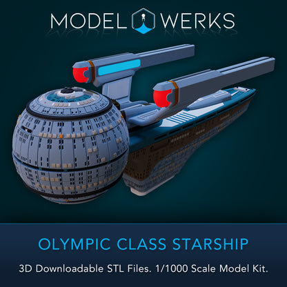 1/1000 Olympic Class Starship Kit STL File Download