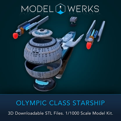 1/1000 Olympic Class Starship Kit STL File Download