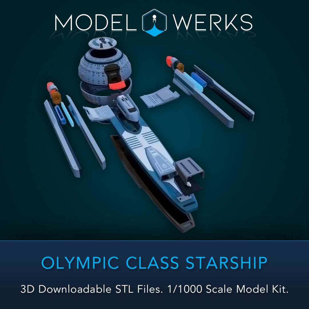 1/1000 Olympic Class Starship Kit STL File Download