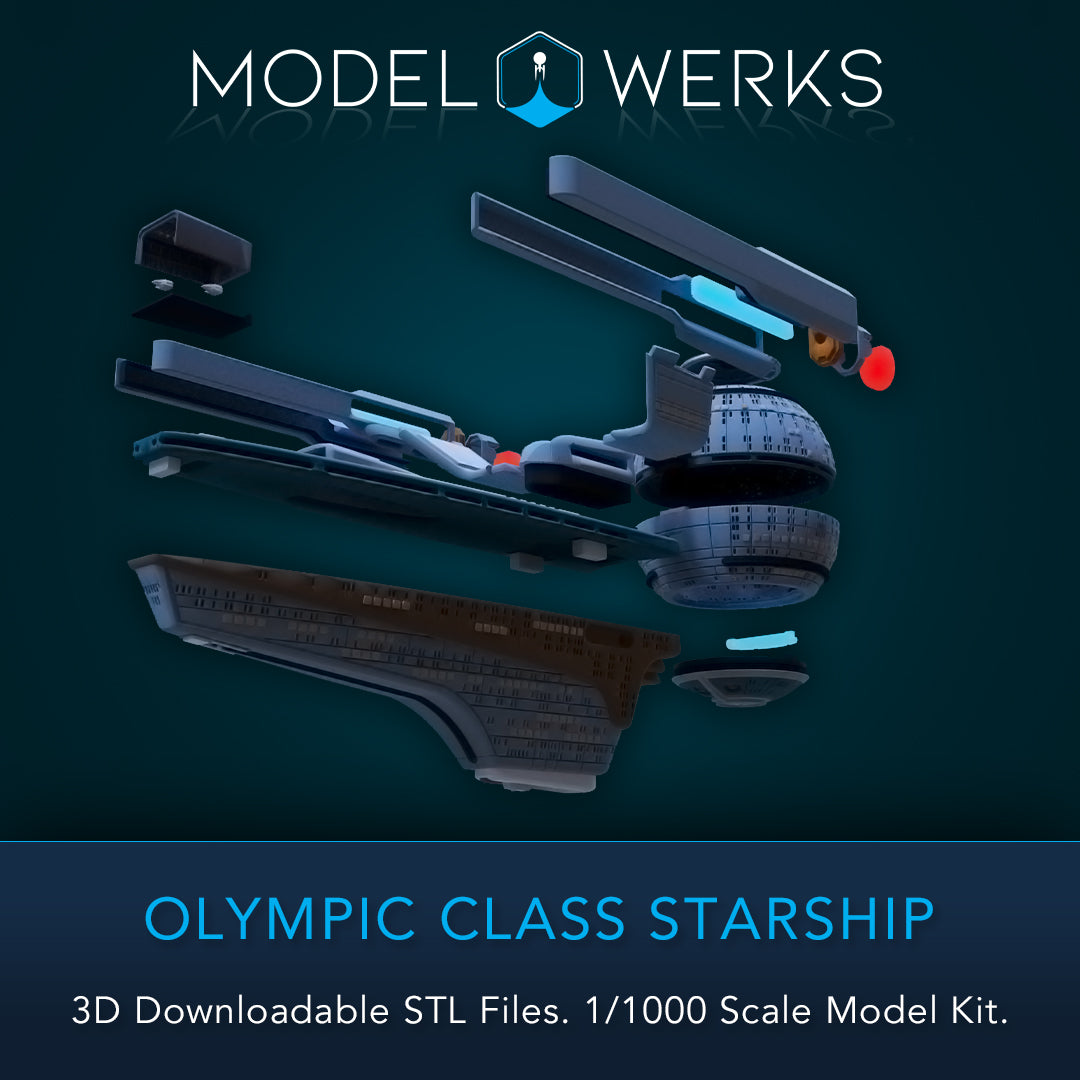 1/1000 Olympic Class Starship Kit STL File Download