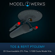 1/1000 TOS and Refit Ptolemy Class STL File Download
