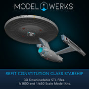 FREE WITH $25 PURCHASE  — Refit Constitution Class 1/1000 & 1/650 Scale  — STL File Download
