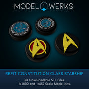 FREE WITH $25 PURCHASE  — Refit Constitution Class 1/1000 & 1/650 Scale  — STL File Download