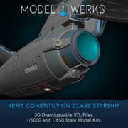 FREE WITH $25 PURCHASE  — Refit Constitution Class 1/1000 & 1/650 Scale  — STL File Download