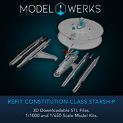 FREE WITH $25 PURCHASE  — Refit Constitution Class 1/1000 & 1/650 Scale  — STL File Download