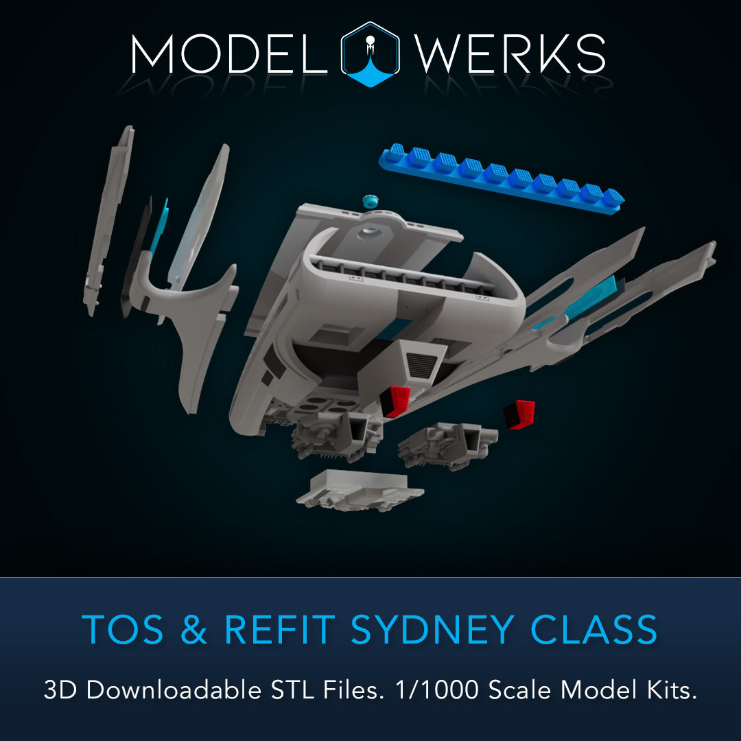 1/1000 TOS and Refit Sydney Class STL File Download