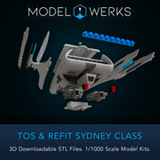 1/1000 TOS and Refit Sydney Class STL File Download