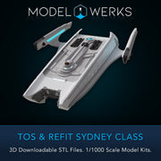 1/1000 TOS and Refit Sydney Class STL File Download