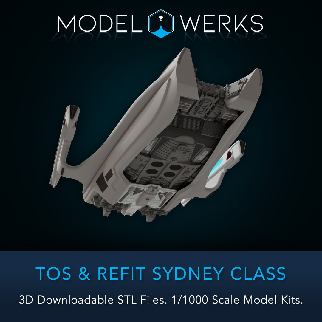 1/1000 TOS and Refit Sydney Class STL File Download
