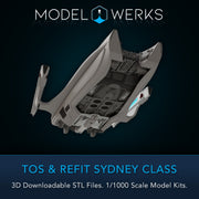1/1000 TOS and Refit Sydney Class STL File Download