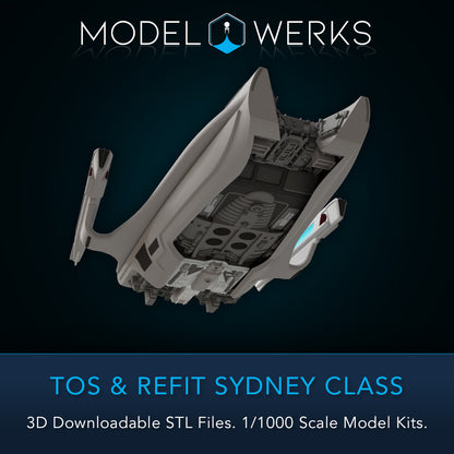 1/1000 TOS and Refit Sydney Class STL File Download
