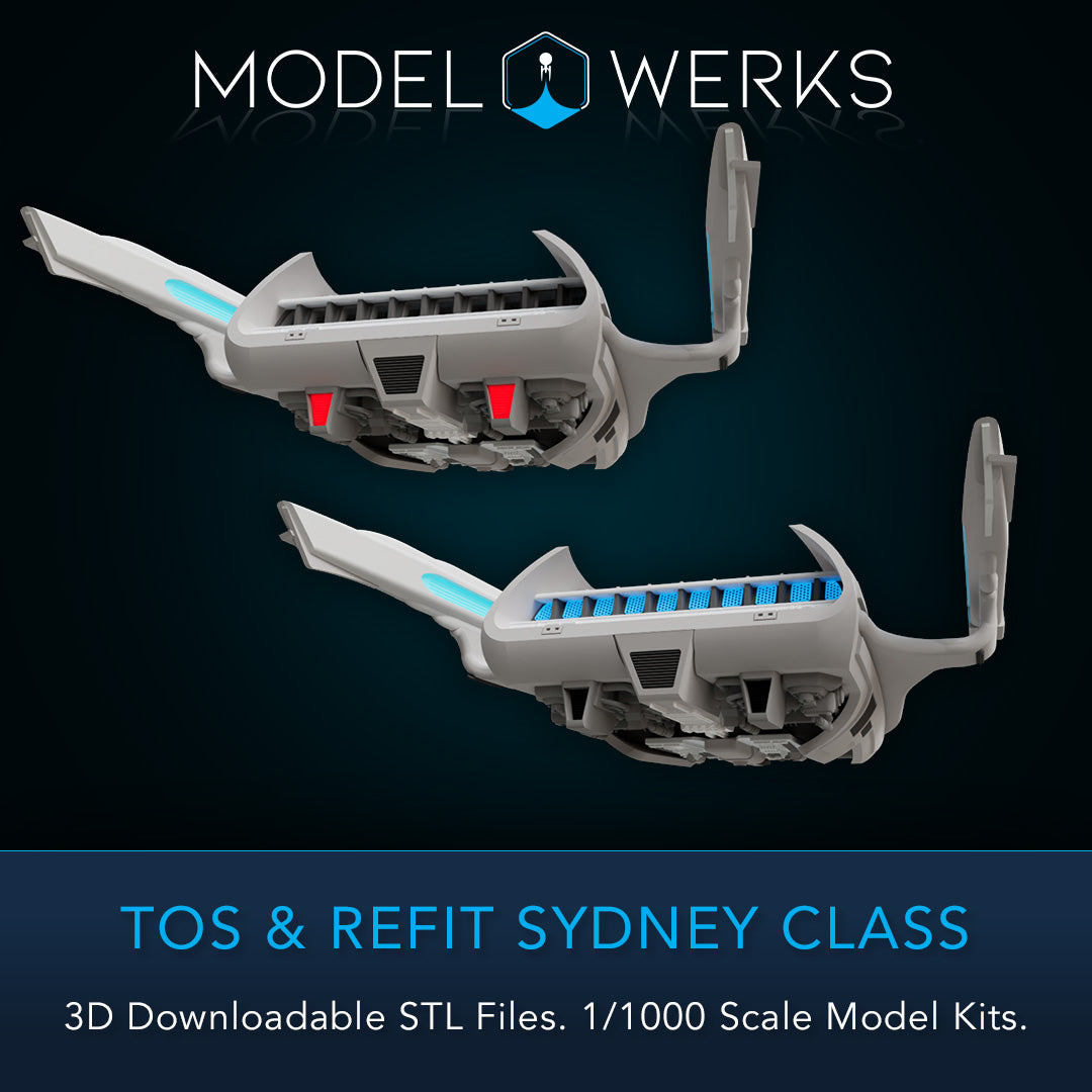 1/1000 TOS and Refit Sydney Class STL File Download