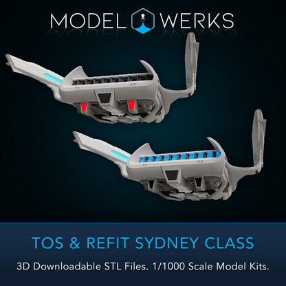 1/1000 TOS and Refit Sydney Class STL File Download