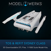 1/1000 TOS and Refit Sydney Class STL File Download