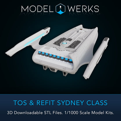 1/1000 TOS and Refit Sydney Class STL File Download