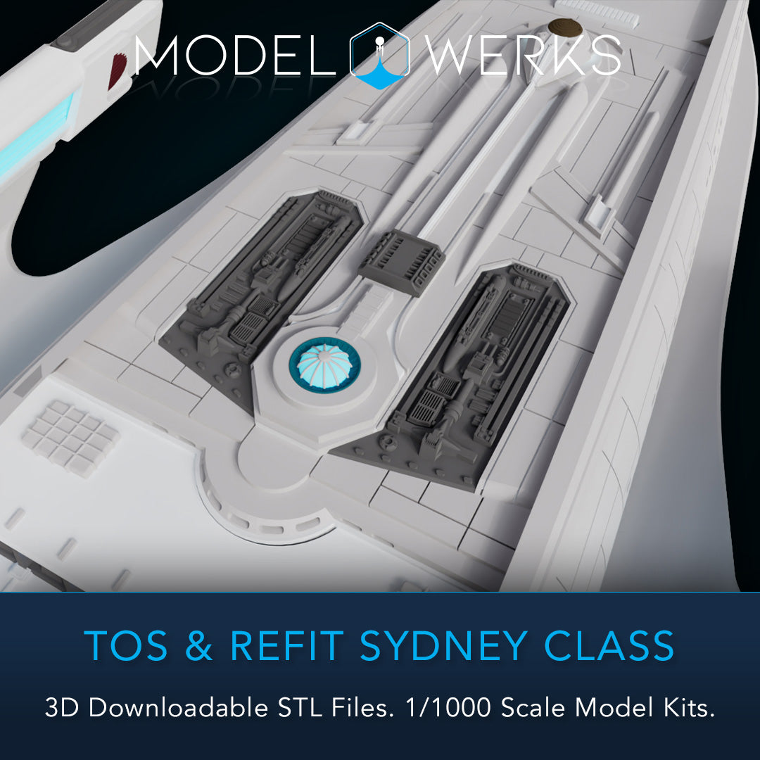 1/1000 TOS and Refit Sydney Class STL File Download