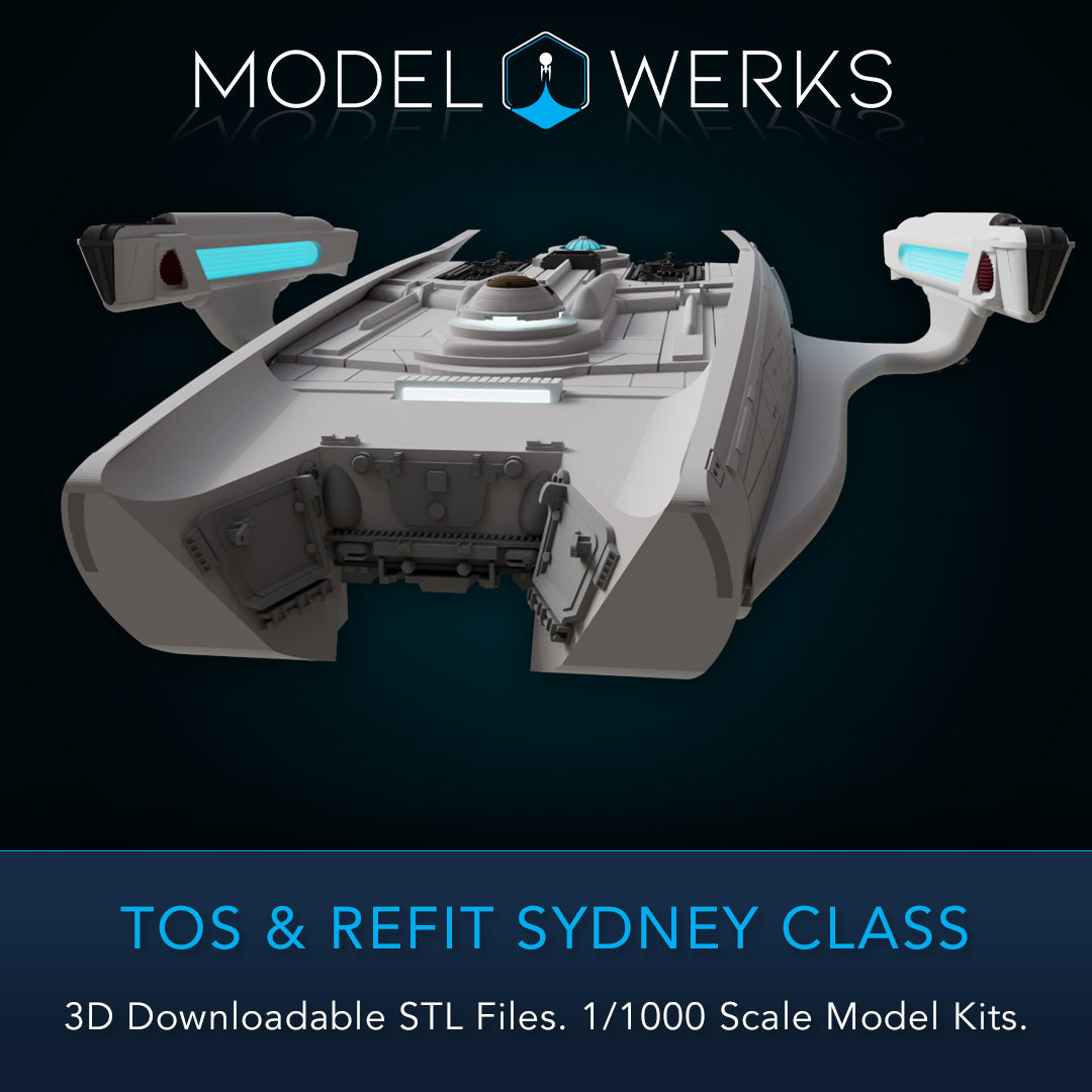1/1000 TOS and Refit Sydney Class STL File Download