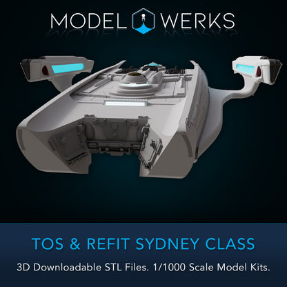 1/1000 TOS and Refit Sydney Class STL File Download