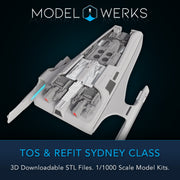 1/1000 TOS and Refit Sydney Class STL File Download