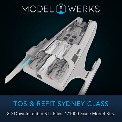 1/1000 TOS and Refit Sydney Class STL File Download