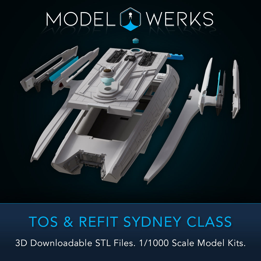 1/1000 TOS and Refit Sydney Class STL File Download