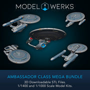 Ambassador Class 1/1000 and 1/1400 Mega-Bundle STL Download