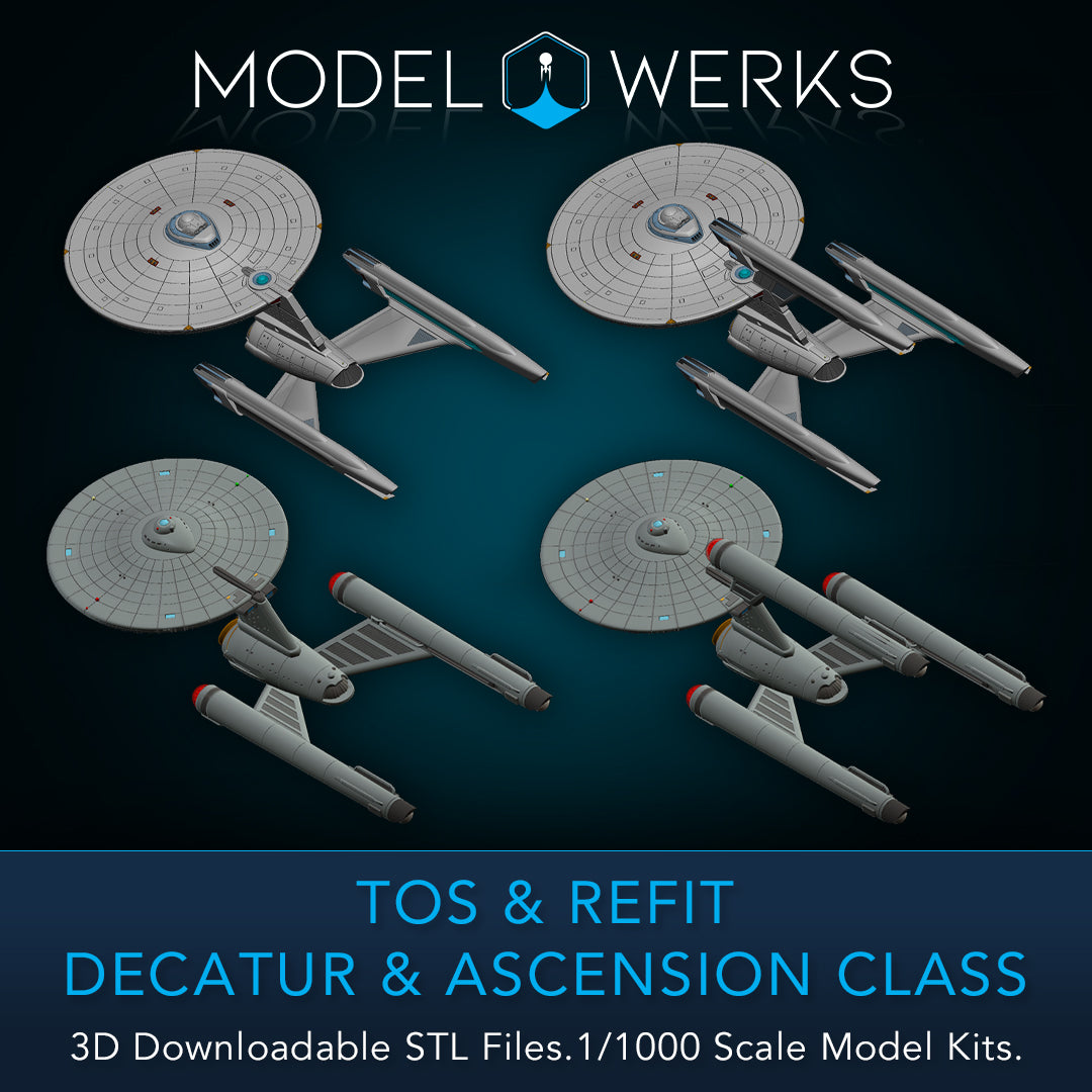 1/1000 Decatur / Ascension Class Light Dreadnought — STL File Download