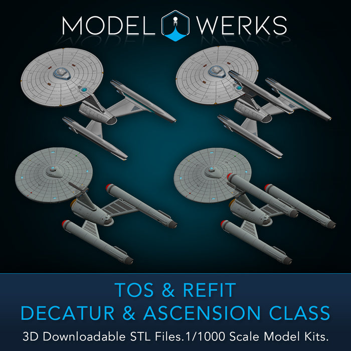 1/1000 Decatur / Ascension Class Light Dreadnought — STL File Download
