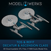 1/1000 Decatur / Ascension Class Light Dreadnought — STL File Download