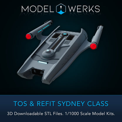 1/1000 TOS and Refit Sydney Class STL File Download