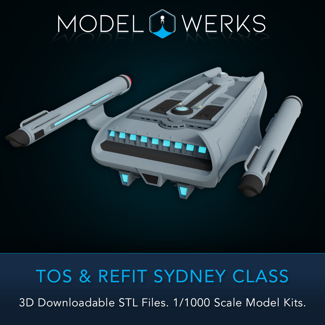 1/1000 TOS and Refit Sydney Class STL File Download