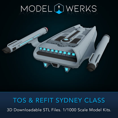 1/1000 TOS and Refit Sydney Class STL File Download