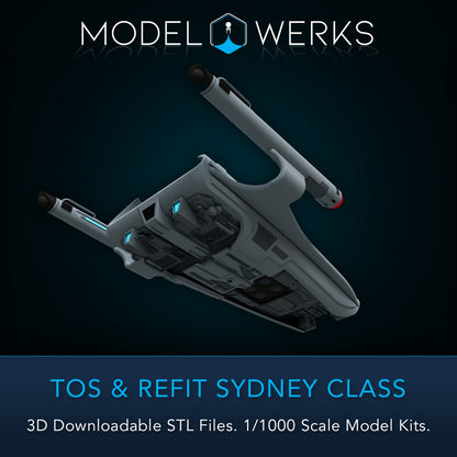 1/1000 TOS and Refit Sydney Class STL File Download
