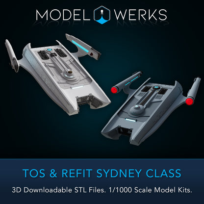 1/1000 TOS and Refit Sydney Class STL File Download