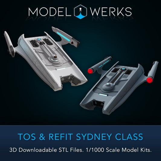 1/1000 TOS and Refit Sydney Class STL File Download