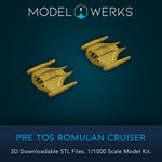 1/1000 PRE TOS Romulan Cruiser Kit STL File Download