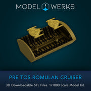 1/1000 PRE TOS Romulan Cruiser Kit STL File Download