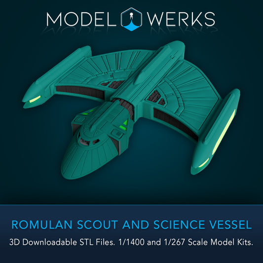 Romulan Scout and Science Vessel STL File Download