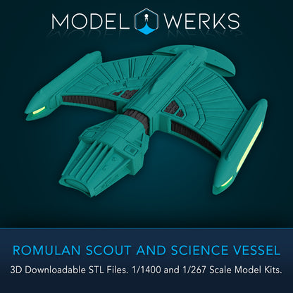 Romulan Scout and Science Vessel STL File Download