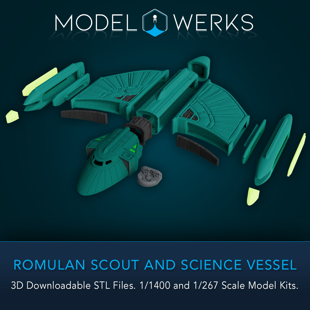 Romulan Scout and Science Vessel STL File Download