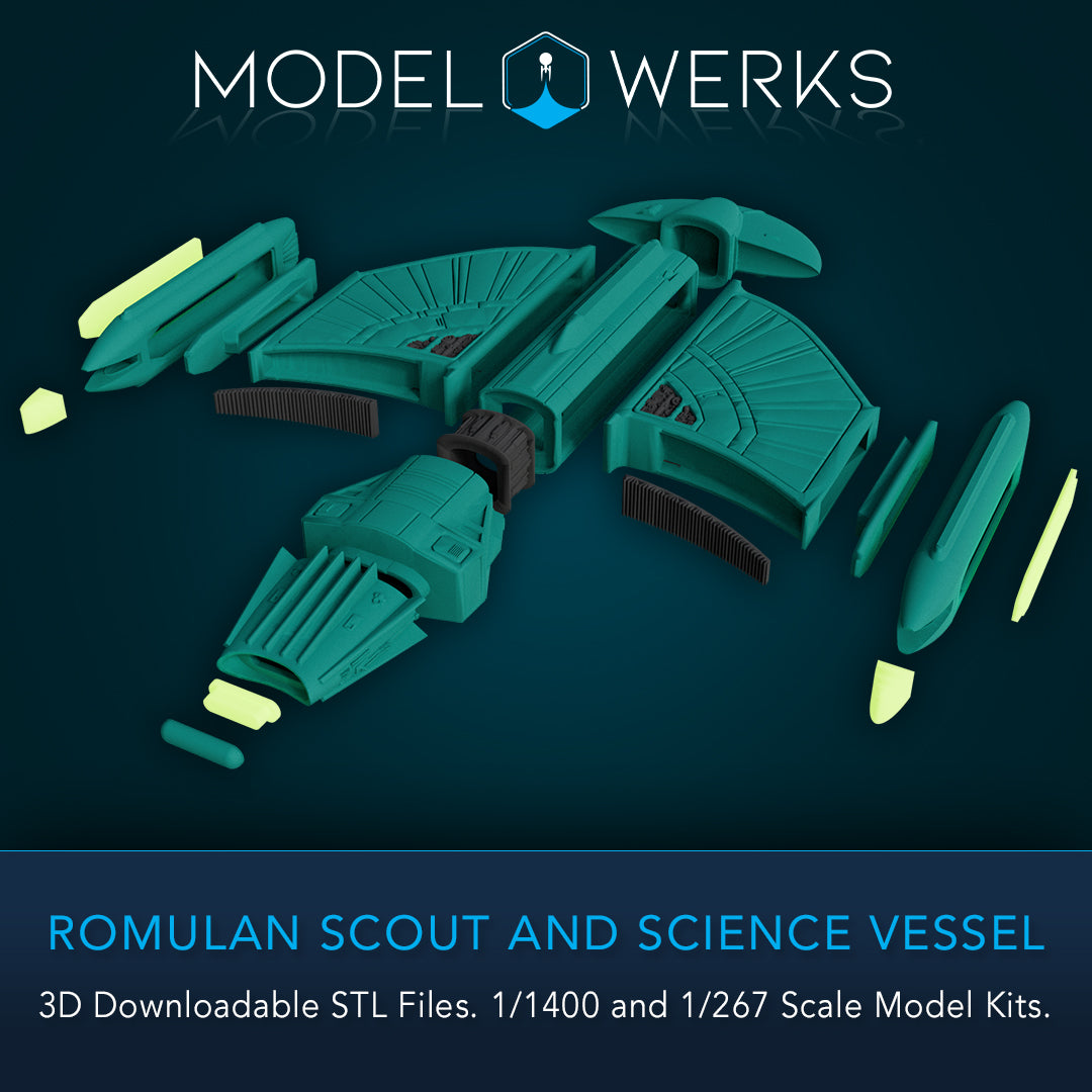 Romulan Scout and Science Vessel STL File Download