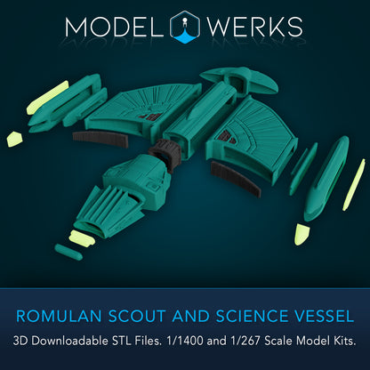 Romulan Scout and Science Vessel STL File Download