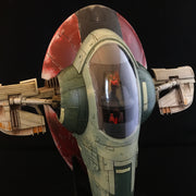 One-of-One 1/72 Scale Slave One — Original Fine Molds OOP Model Kit Built and lit.