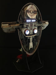 One-of-One 1/72 Scale Slave One — Original Fine Molds OOP Model Kit Built and lit.