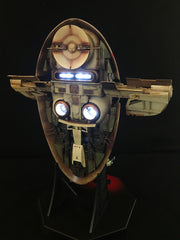 One-of-One 1/72 Scale Slave One — Original Fine Molds OOP Model Kit Built and lit.