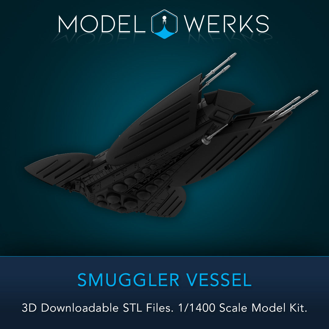 1/1400 Smuggler Ship Kit STL File Download