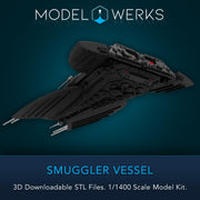 1/1400 Smuggler Ship Kit STL File Download