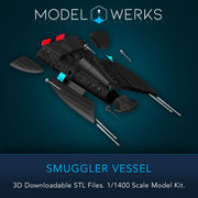 1/1400 Smuggler Ship Kit STL File Download