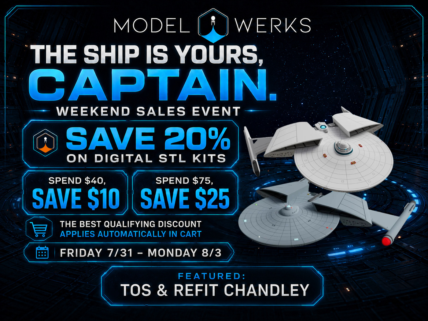 The Ship Is Yours, Captain digital STL weekend sales event